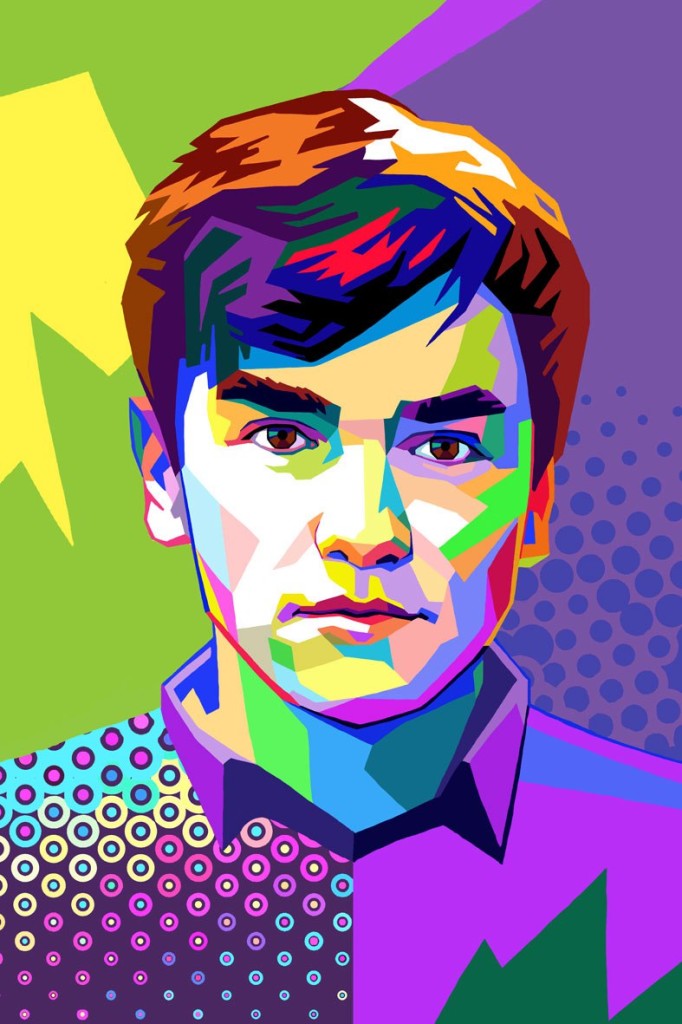 Портрет по фото в стиле wpap