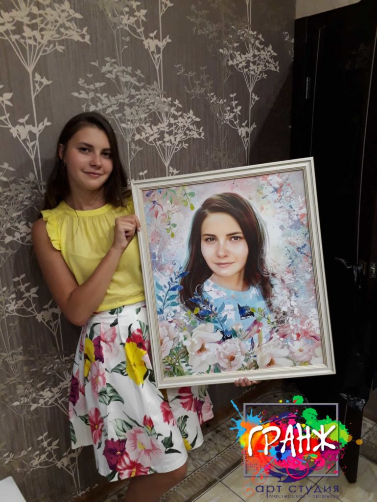 ЗАКАЗЫВАЛИ ПОРТРЕТ ПО ФОТО ДЛЯ ДОЧКИ КО ДНЮ ЕЕ 18-ЛЕТИЯ!.. ПОДАРОК-СУПЕР!!!! БОЛЬШОЕ СПАСИБО!
