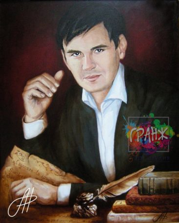 Мужской портрет маслом на холсте
