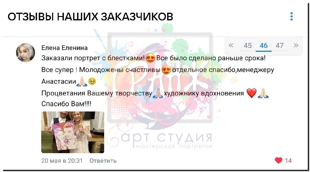 портреты блестками на заказ