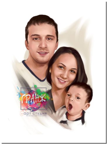 Семейный портрет по фото на холсте в Череповце — правильный подарок! Семейный портрет по фото на холсте в Череповце — правильный подарок!